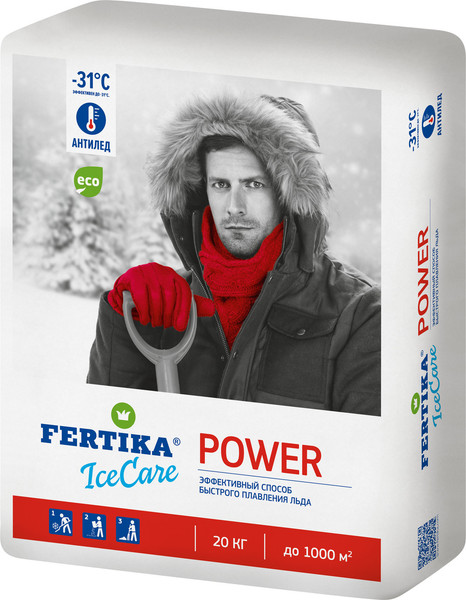Противогололедный реагент Fertika Icecare Power -30C - фото