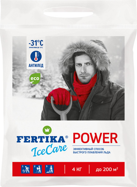 Противогололедный реагент Fertika Icecare Power -30C - фото