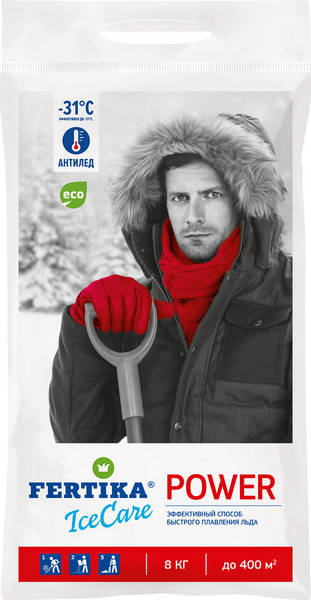 Противогололедный реагент Fertika Icecare Power -30C - фото