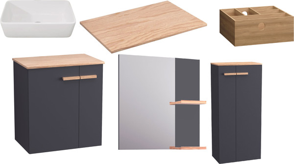 Комплект мебели для ванной Lauter Adri тумба, столешница, раковина 21674A - фото
