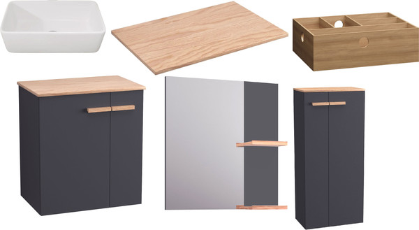 Комплект мебели для ванной Lauter Adri тумба, столешница, раковина 21674A - фото