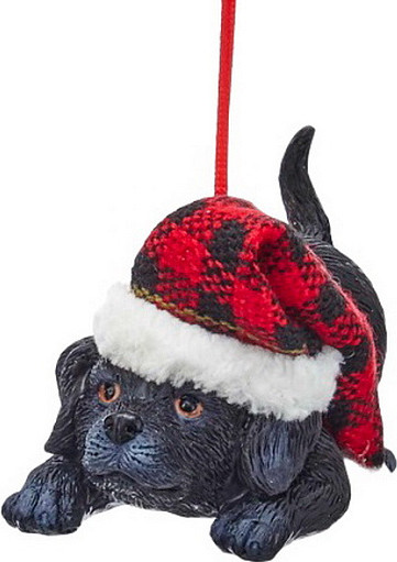 Елочная игрушка Kurt S. Adler Kurt Christmas 2024 Щенок черный / D3524_1 - фото