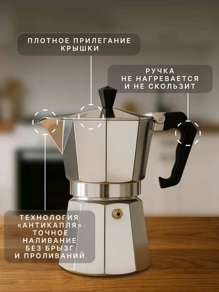 Гейзерная кофеварка Homa GZK-01-300