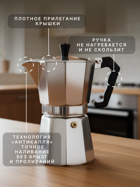 Гейзерная кофеварка Homa GZK-01-450