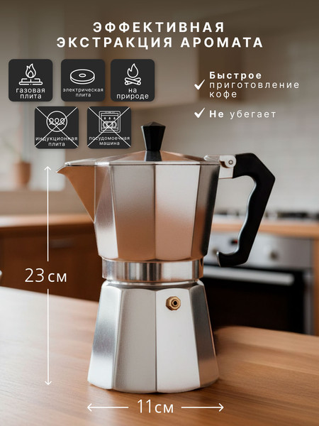 Гейзерная кофеварка Homa GZK-01-450