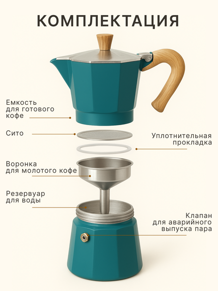 Гейзерная кофеварка Homa GZK-03-300