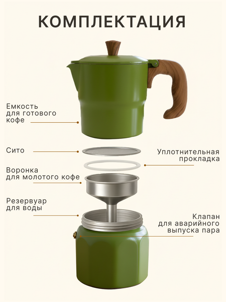 Гейзерная кофеварка Homa GZK-04-300