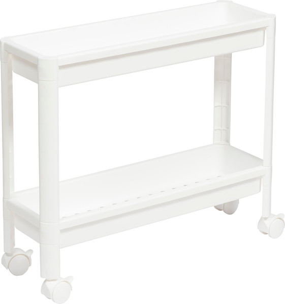 Этажерка Violet Vikea узкая 2-х ярусная на колесах / 782206 - фото