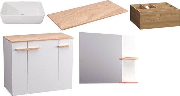 Комплект мебели для ванной Lauter Adri тумба, столешница, раковина 21674A - фото