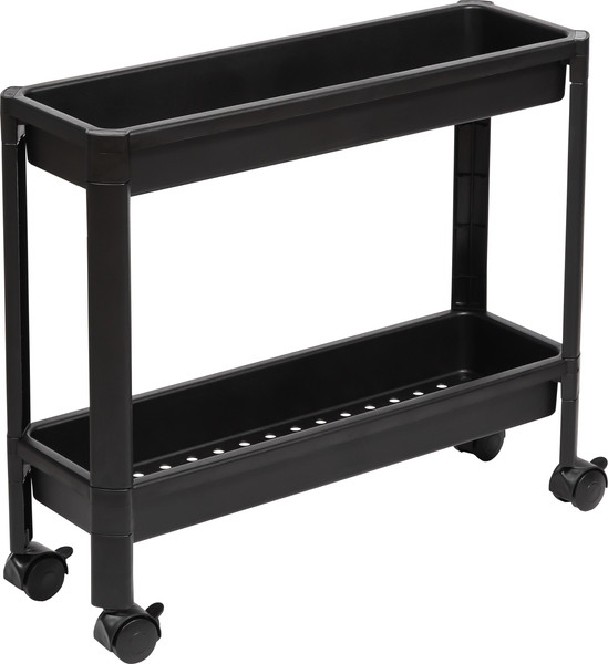 Этажерка Violet Vikea узкая 2-х ярусная на колесах / 782207 - фото