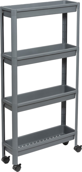 Этажерка Violet Vikea узкая 4-х ярусная на колесах / 782418 - фото
