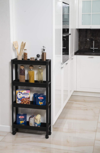 Этажерка Violet Vikea узкая 4-х ярусная на колесах / 782407