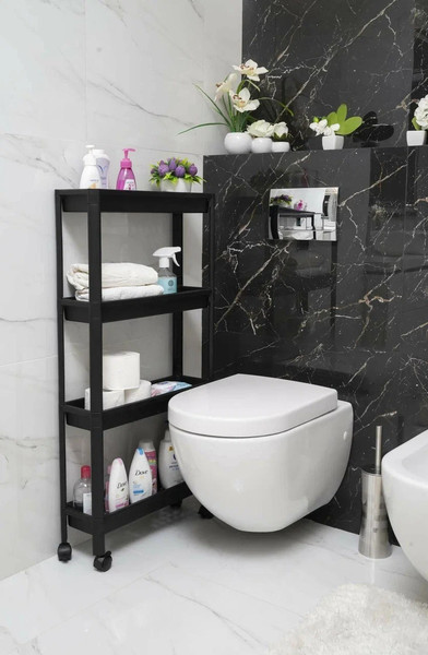 Этажерка Violet Vikea узкая 4-х ярусная на колесах / 782407