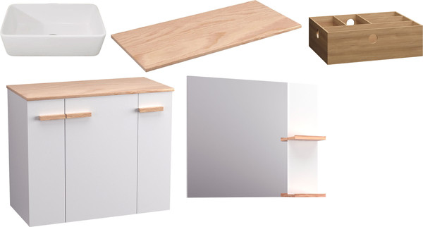 Комплект мебели для ванной Lauter Adri тумба, столешница, раковина 21674A - фото