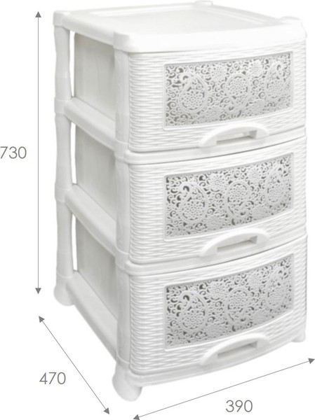 Комод пластиковый Violet Ажур / 35326