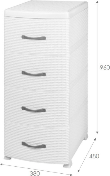 Комод пластиковый Violet Ротанг / 35706