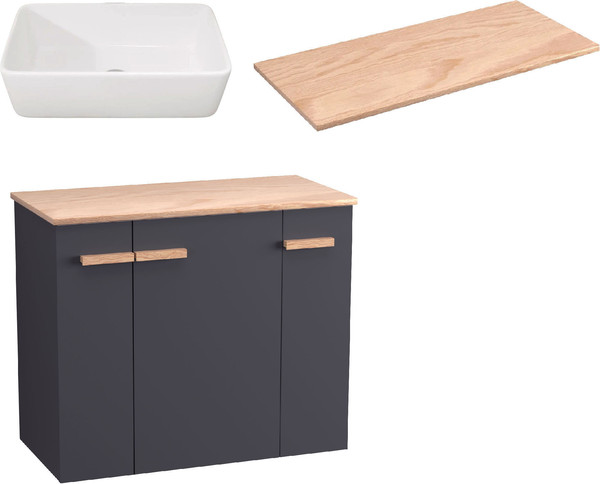 Комплект мебели для ванной Lauter Adri тумба, столешница, раковина 21674A - фото