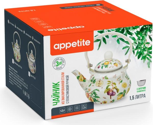 Чайник Appetite Фруктовый сад FT11-FG