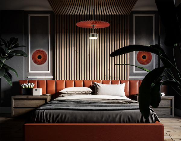 Светильник Ambrella LH72653 BK/RD