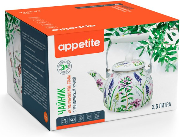 Чайник Appetite Альпийские цветы FT5-2.5-AF