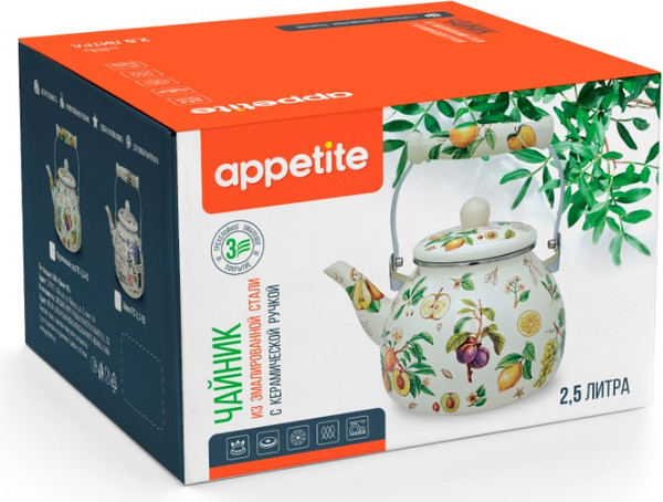 Чайник Appetite Фруктовый сад FT5-2.5-FG
