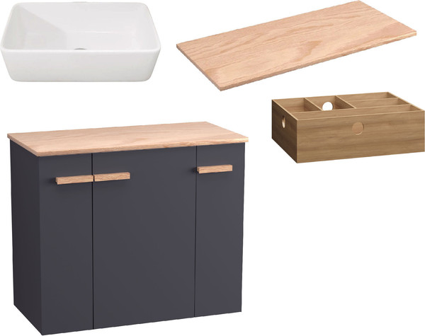 Комплект мебели для ванной Lauter Adri тумба, столешница, раковина 21674A - фото