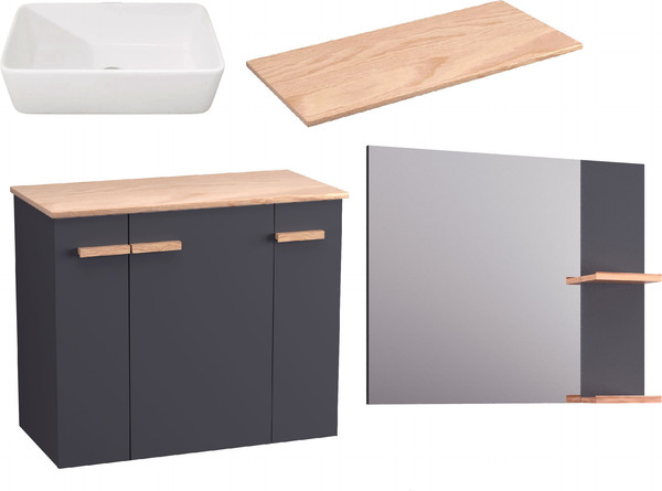 Комплект мебели для ванной Lauter Adri тумба, столешница, раковина 21674A - фото