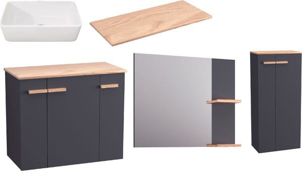 Комплект мебели для ванной Lauter Adri тумба, столешница, раковина 21674A - фото