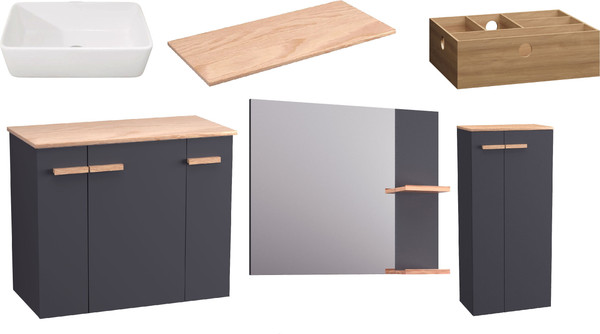 Комплект мебели для ванной Lauter Adri тумба, столешница, раковина 21674A - фото