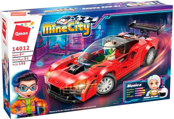 Конструктор инерционный Qman Гоночная машина / 14012q - фото