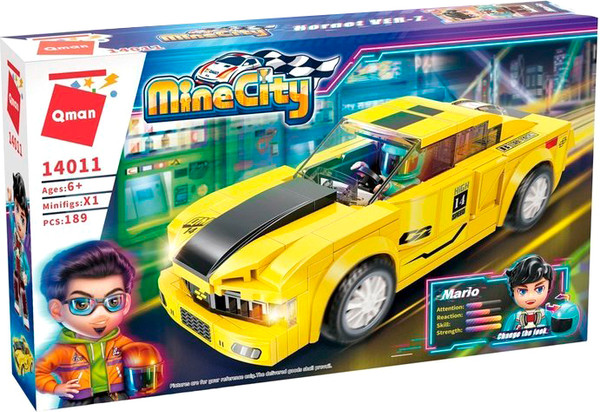 Конструктор инерционный Qman Гоночная машина / 14011q - фото