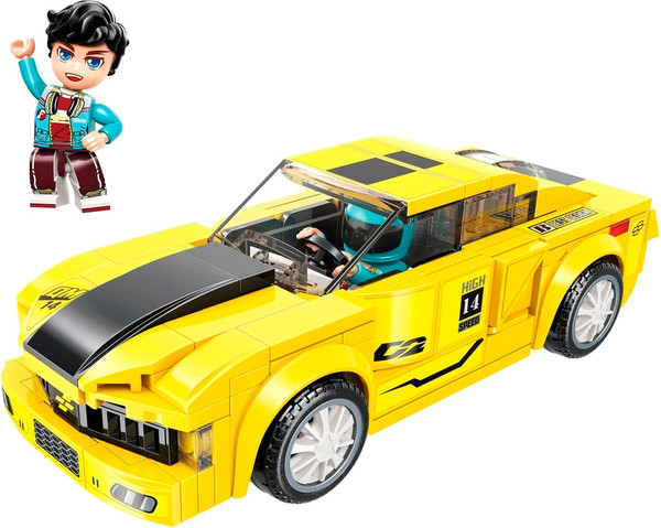 Конструктор инерционный Qman Гоночная машина / 14011q