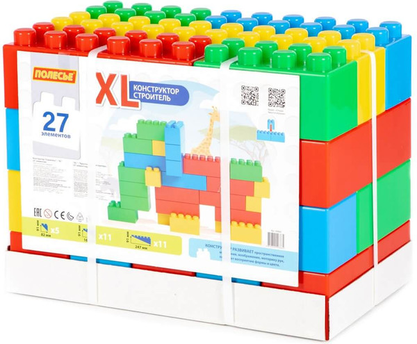 Конструктор Полесье Строитель XL / 93664