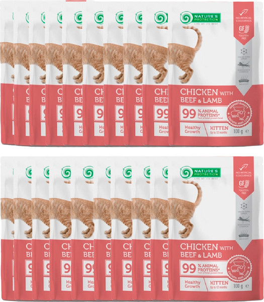 Влажный корм для кошек Nature's Protection Kitten Healthy Growth С кур.,гов.,ягн. / NPUPF63658 - фото