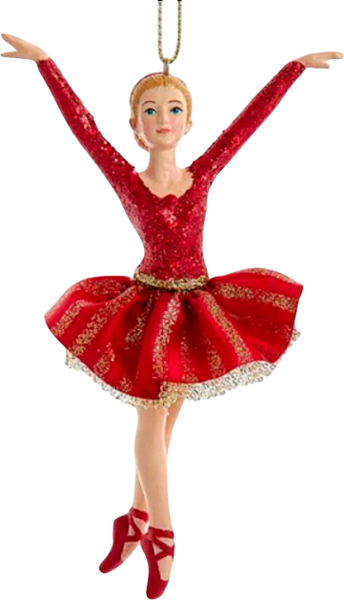 Елочная игрушка Kurt S. Adler Christmas 2025 Балерина в красном / E1127 - фото