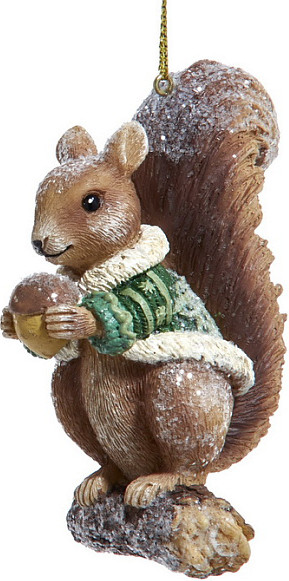 Елочная игрушка Kurt S. Adler Christmas 2025 Зимняя белка / E1096_3 - фото
