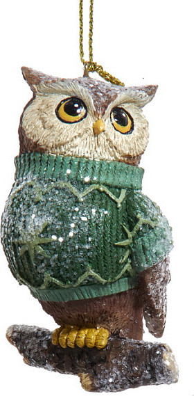 Елочная игрушка Kurt S. Adler Christmas 2025 Зимняя сова / E1096_1 - фото