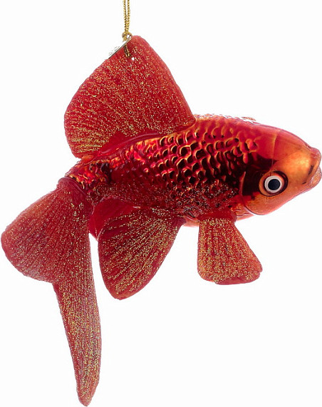 Елочная игрушка Kurt S. Adler Christmas 2025 Золотая рыбка / NB0729 - фото