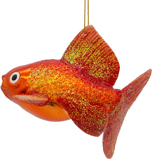 Елочная игрушка Kurt S. Adler Christmas 2025 Золотая рыбка / NB0729