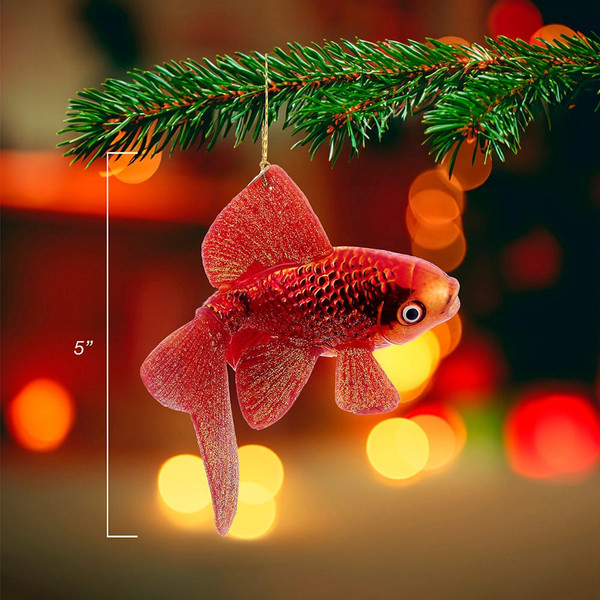 Елочная игрушка Kurt S. Adler Christmas 2025 Золотая рыбка / NB0729