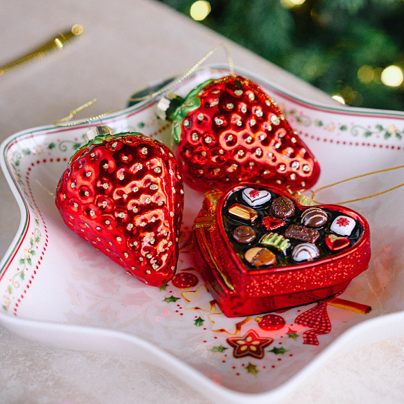 Елочная игрушка Kurt S. Adler Kurt Christmas 2025 Клубника / ZCI4235