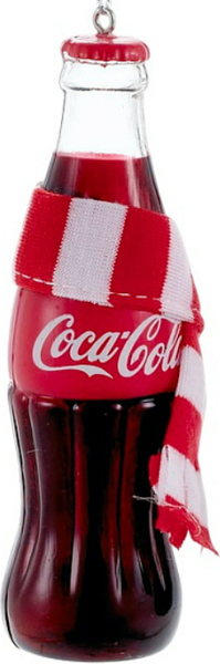 Елочная игрушка Kurt S. Adler Kurt Christmas 2025 Кока-кола в шарфике / CC1121 - фото