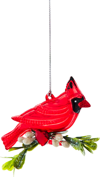 Елочная игрушка Kurt S. Adler Christmas 2025 Красный кардинал / T3797 - фото