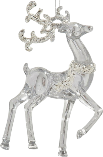 Елочная игрушка Kurt S. Adler Christmas 2025 Кристальный олень / T3597 - фото
