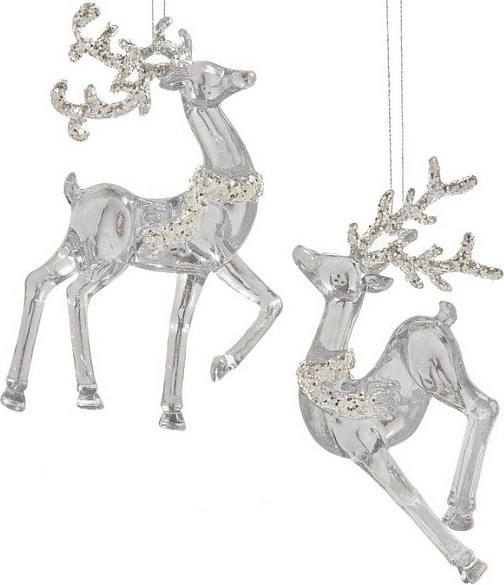 Елочная игрушка Kurt S. Adler Christmas 2025 Кристальный олень / T3597