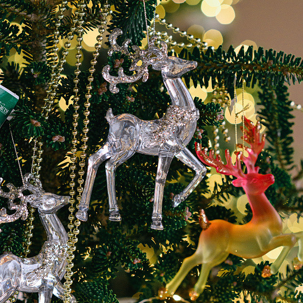 Елочная игрушка Kurt S. Adler Christmas 2025 Кристальный олень / T3597