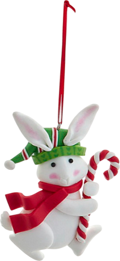 Елочная игрушка Kurt S. Adler Christmas 2025 Кролик и Медведь / T3637 - фото