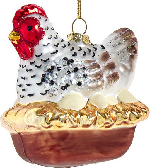 Елочная игрушка Kurt S. Adler Kurt Christmas 2025 Курочка / T3834_2 - фото