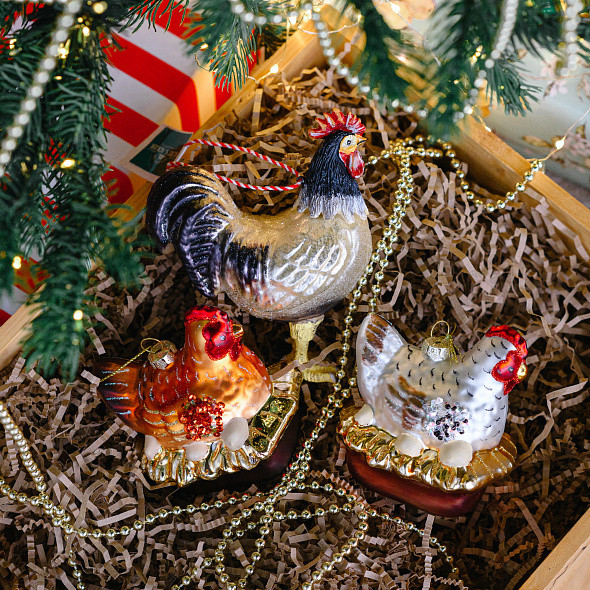 Елочная игрушка Kurt S. Adler Christmas 2025 Курочка / T3834_1