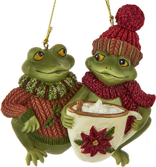 Елочная игрушка Kurt S. Adler Christmas 2025 Лягушка / E1064 - фото